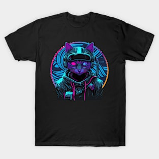 cyberpunk cat T-Shirt